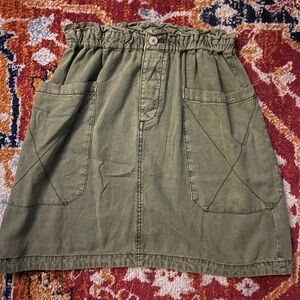 Anthropologie Pilcro Green Bubble Mini Skirt